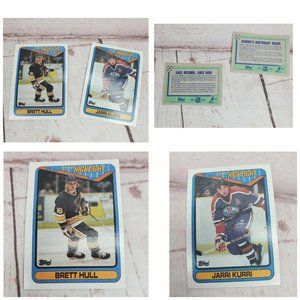 1990 Highlight Jarri Kurri & Brett Hull #4 And #5 Hockey Topps Card